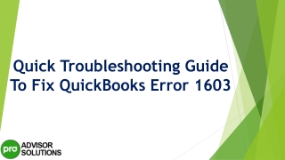 Simple step by step guide to fix QuickBooks Error 1603