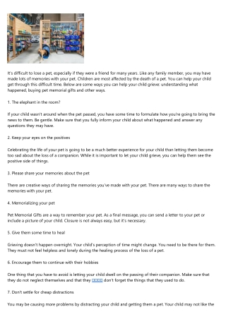 9 Ways To Help Your Child Deal With Loss Of A Pet