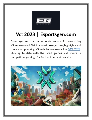 Vct 2023 | Esportsgen.com