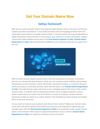 Check Domain Availability _ Sathya Technosoft