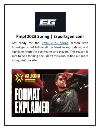 Pmpl 2023 Spring | Esportsgen.com