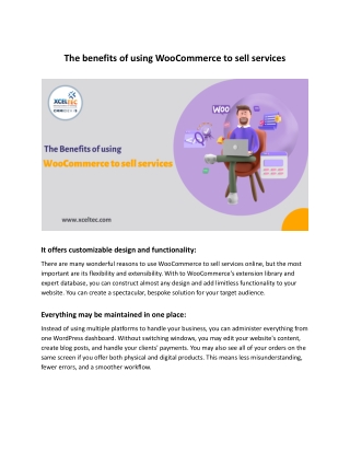 The benefits of using WooCommerce to sell services