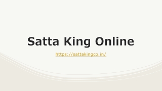 Satta King Online