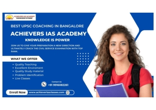 Best UPSC Coaching In Bangalore