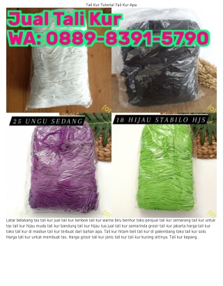 O889–8ᣮ9l–579O (WA) Tali Kur Warna Hijau Tali Kur Apa