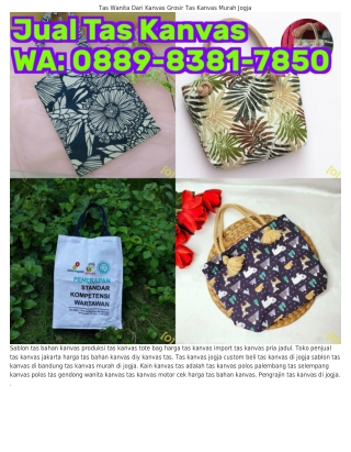 Ô889-838l-785Ô (WA) Harga Tas Kanvas Jogja Konveksi Tas Kanvas