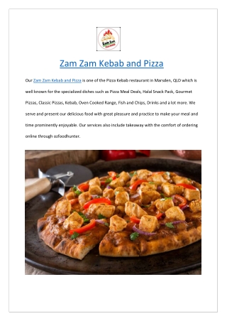 Up To 10% Offer Zam Zam Kebab and Pizza-Order Now