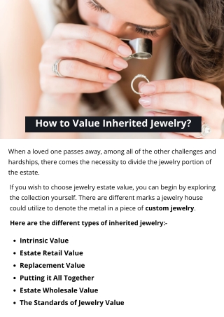 How to Value Inherited Jewelry