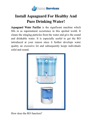 Aquaguard Water Purifier Dealer in Kalwa Call-7290092205