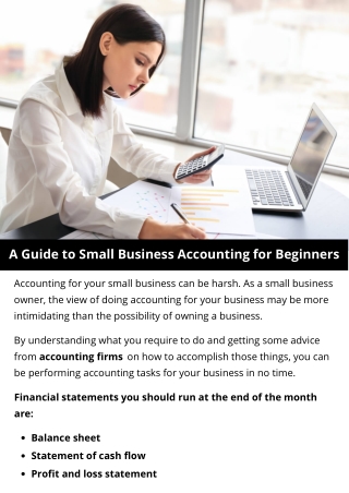 A Guide to Small Business Accounting for Beginners