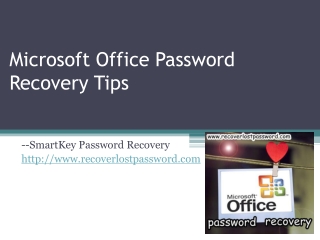 Microsoft Office Password Recovery Tips