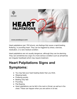 ayurvedic medicine for heart palpitations