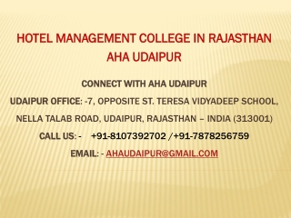 hotel management college in rajasthan