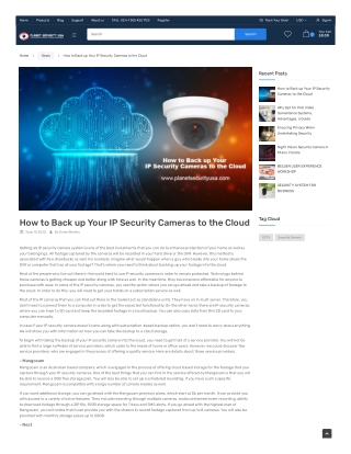 cloud storage for surveillance cameras