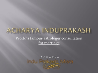 World’s famous astrologer consultation for marriage