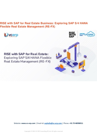 RISE with SAP for Real Estate Business: Exploring SAP S/4 HANA Flexible Real Est