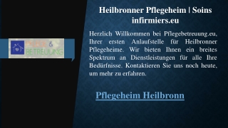 Heilbronner PflegeheimSoins infirmiers.eu