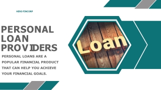 Personal Loan Providers