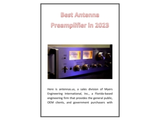 Best Antenna Preamplifier in 2023