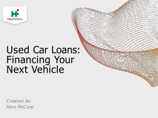 Used Car Loans Financing Your Next Vehicle