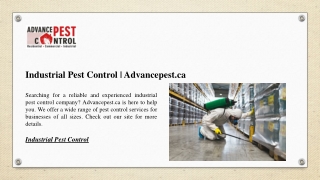 Industrial Pest Control | Advancepest.ca