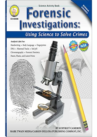 DOWNLOAD/PDF  Mark Twain Forensic Investigations Workbook, Using Science to Solv