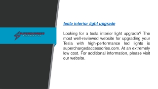 Tesla Interior Light Upgrade  Superchargedaccessories.com