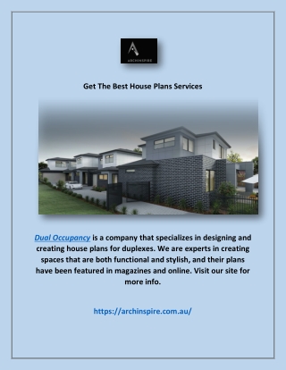 Get The Best House Plans Services