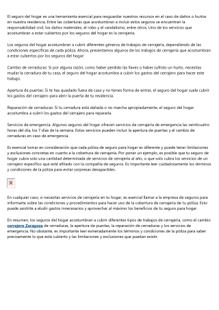 ¿Qué trabajos de cerrajería cubre el seguro del hogar?
