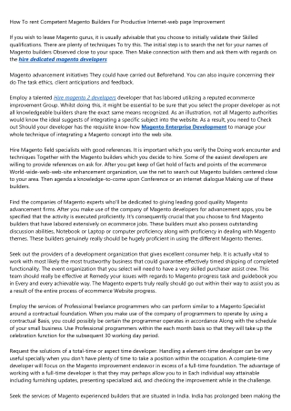 The Advanced Guide to Hire magento 2 developers
