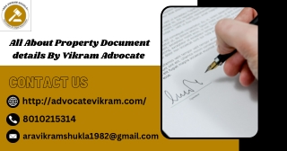 All About Property Document details By Vikram Advocate