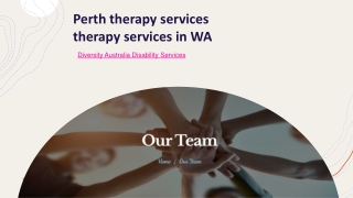 Perth therapy services therapy services in WA