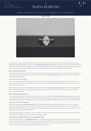 Choosing between a natural and lab grown diamond