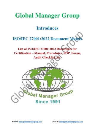 ISO 27001 - 2022 ISMS Documents Metrix