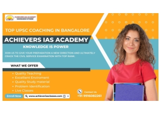 Top UPSC Coaching In Bangalore