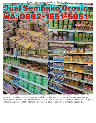 Ô882•1551•5851 (WA) Grosir Sembako Murah Yogyakarta Sales Grosir Sembako