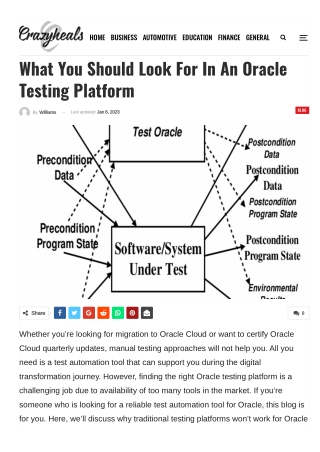 What You Should Look For In An Oracle Testing Platform