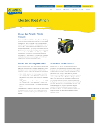 Electric Boat Winch