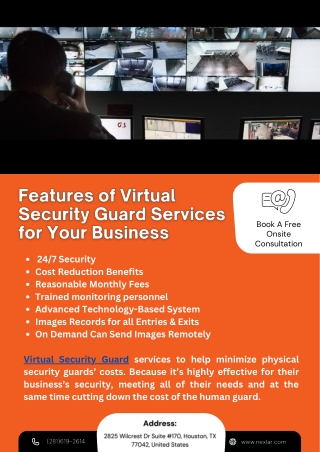 Features of Virtual Security Guard Services for Your Business