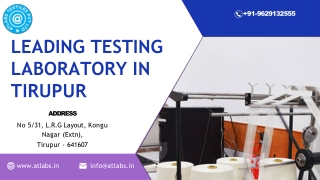 Atlabs Textile Tesing Lab Pvt Ltd in Tirupur