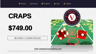 CRAPS - Vegas Gaming Academy