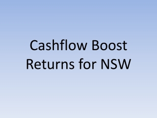 Cashflow Boost Returns for NSW