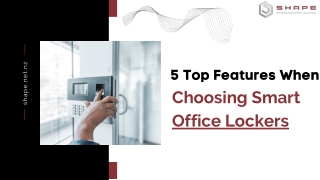 5 Top Features When Choosing Smart Office Lockers
