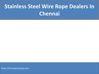 steel wire rope dealers in chennai