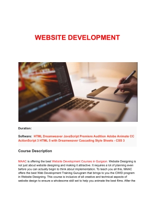 Website Development Courses in Gurgaon