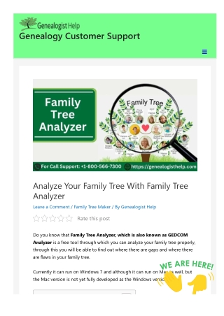 Analyze Your Family Tree With Family Tree Analyzer