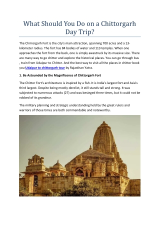 What Should You Do on a Chittorgarh Day Trip (1)