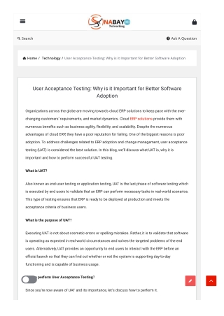 User Acceptance Testing Why is it Important for Better Software Adoption