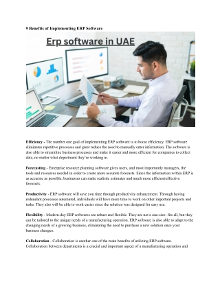 Erp software in UAE