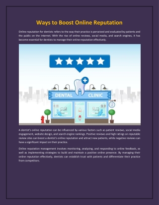 Ways to Boost Online Reputation